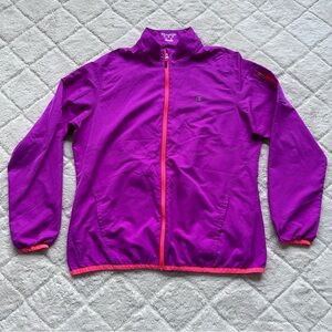 Champion | Lightweight Full Zip Windbreaker Jacket Raspberry | Size Large